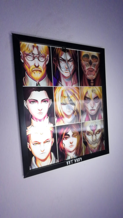 Shingeki no Kyojin Wall Art – Eren & Titan Transformations Motion Anime Visual (Lenticular)