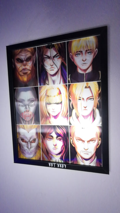 Shingeki no Kyojin Wall Art – Eren & Titan Transformations Motion Anime Visual (Lenticular)
