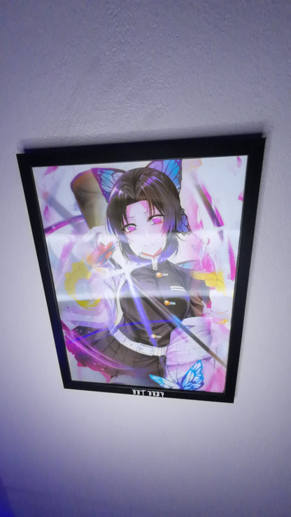 Shinobu & Mitsuri Fan Art Wall Art – Demon Slayer Collection (Lenticular)
