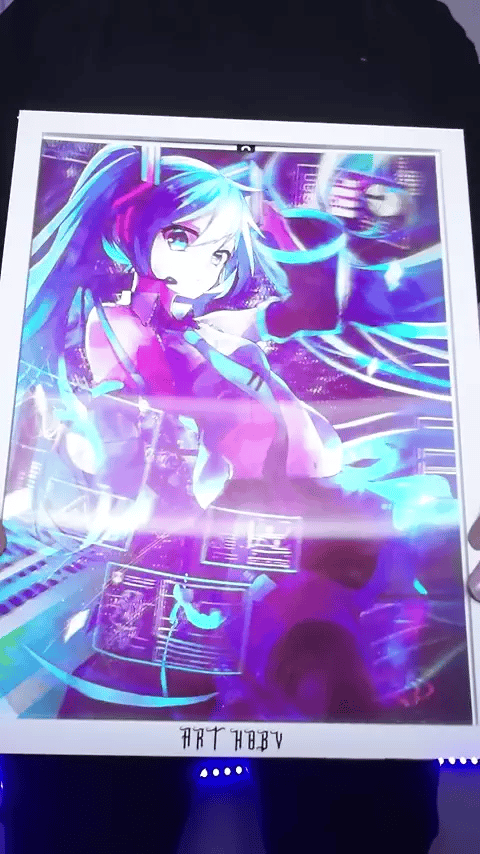 Vocaloid Hatsune Miku Wall Art – Motion Anime Visual (Lenticular)