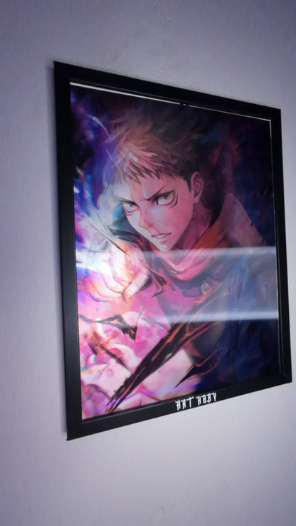 Yuji Itadori Jujutsu Kaisen – Anime Pose Wall Art (Lenticular)