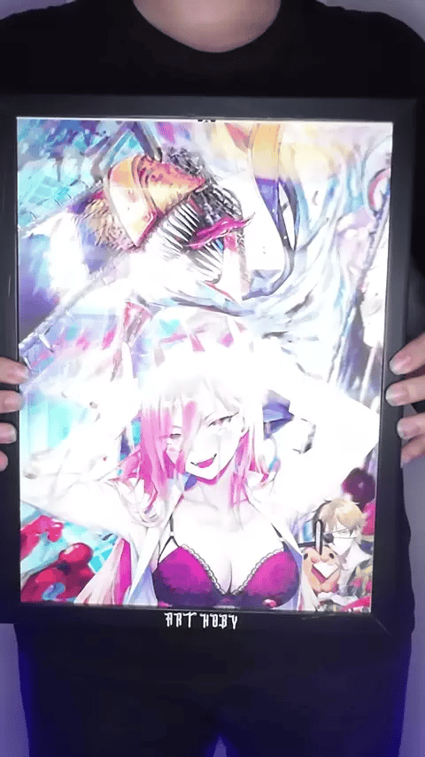 Chainsaw Man Power Wall Art – 3D Anime Poster (Lenticular)