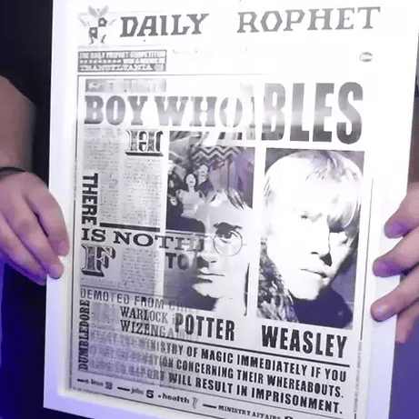 Harry Potter Daily Prophet Lenticular Tablo
