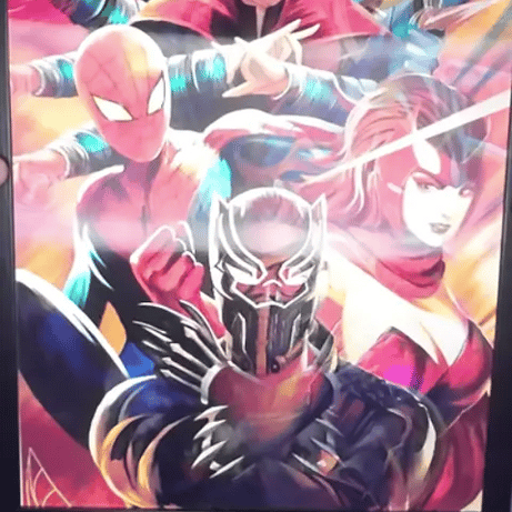 Marvel Kahramanları Lenticular Tablo