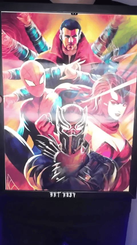 Marvel Kahramanları Lenticular Tablo