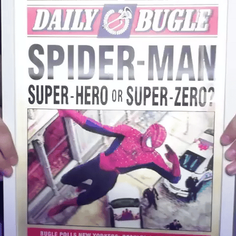 Spider-Man Daily Bugle Lenticular Tablo